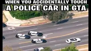 Touching a police car in GTA be like😂 #shorts