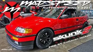 1990 Honda CRX Si Skunk2 Pro ST Coil Over and Big Brake Install Madspeed S3Ep126