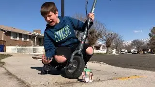 Kid Temper Tantrum Runs Over GTA 5 Disc With His Electric Scooter - Breaks The Game [Original]