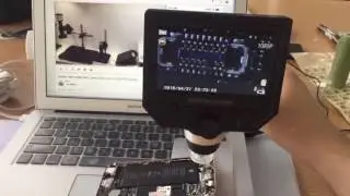 Build in battery 1-600X lcd display  digital microscope with metal stand frame