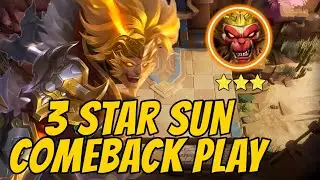 3 STAR SUN COMEBACK GAMEPLAY !! AUSTUS SKILL 2 | MOBILE LEGENDS MAGIC CHESS