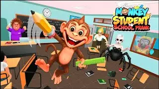 Monkey Student Causes Chaos at School 😂 | Funny School Pranks Gameplay