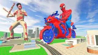 Franklin Found Giant Spider-Man Bike - INDIAN BIKE DRIVING 3D