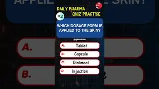 DPharma MCQs Questions✅📢Daily Pharma MCQs | Pharmaceutics MCQ Questions | D.Pharm Questions #dpharma