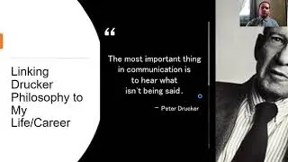 Linking Drucker Philosophy to My Life/Career