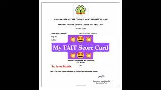 Tait 2025 Score Card 🤩💥#tait#tait2025#scorecard #teacherexams #ibps#mscepune#ded#bed#trending#shorts