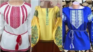 Most beautiful and stylish multicolor embroidered tunic top and shirt designs for girls