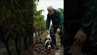 Elderly Hero Rescues Dog from Rotten Grapes in Vineyard