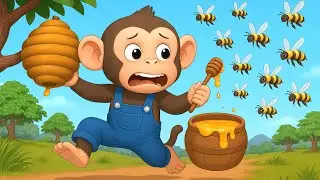 Incident of Bee Sting, Monkey Farmer Finds Way to Harvest Honey - Farm Work | Cobby Farm