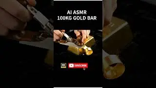 Shaving a 100KG Gold Bar | AI ASMR Satisfying Sounds