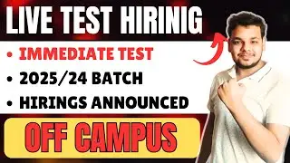 Direct Test Hiring Announced | LG Soft , CGI | OFF Campus Drive | 2025, 2024 Batch Hiring | Fresher