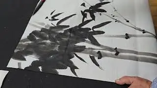 How to draw the bamboo of the Four Gentlemen of the Literati Painting
