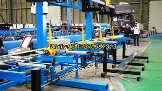 Steel purlin machines forming machine C Z U purlin auto interchangeable roll former with stacker