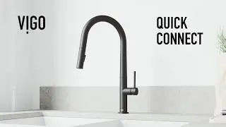VIGO QUICK CONNECT System - Easily connect the sprayer hose to your faucet with one click.