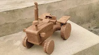 How to make clay tractor | mitti ka tractor kaise bnaye | mini clay tractor 🚜 | tractor trolley |