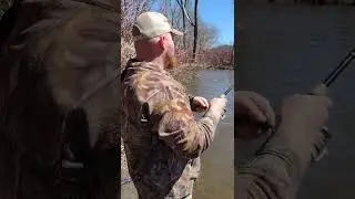 Dominik and I fishing Cattaraugus creek.