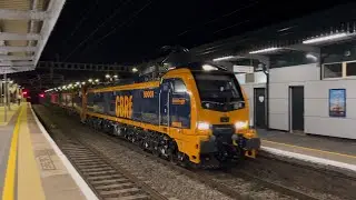 99001 99002 GBRF pass Didcot the first ever electrified freight train through Didcot Parkway 30/9/25