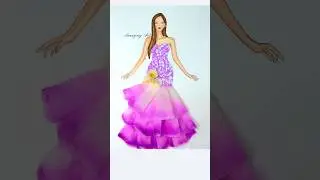 Tissue Paper Dress Design #shorts #art #satisfying #youtubeshorts #creative #dress #fashion #craft