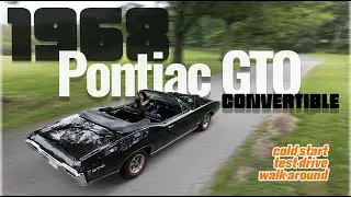 1968 Pontiac GTO Convertible | Triple Black, Matching-Numbers 400 V8, Factory A/C, Restored Icon!