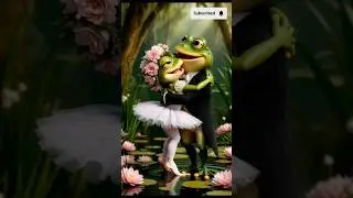 Cute Frog Couple Love Story | Funny Frog Ring Moment ❤️ |#fypviral #fyp #foryou #explore #funny #ai