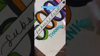 Writing a Congratulations as I hit 500k  subscribers on YT! #shorts #nhuandaocalligraphy #art