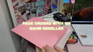 pack orders with me for my reselling business | asmr | ebay, poshmark, depop, mercari | sahm hustle