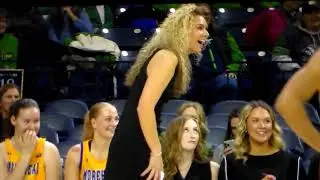 Technical foul on Morehead State women's b-ball coach Ashton Feldhaus vs. Notre Dame