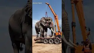 Massive Elephant Airlifted to Safety | Wildlife Rescue Operation with Crane