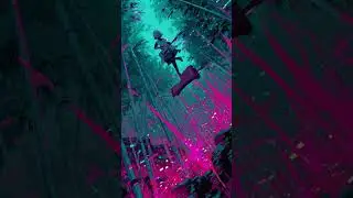 Pixel Bambu: Cyber-Anime Glitch Fusion