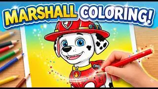 Marshall Paw Patrol Coloring | Easy Pencil Coloring Technique