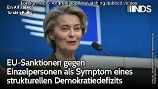 EU sanctions against individuals as a symptom of a structural democratic deficit |NDS Podcast