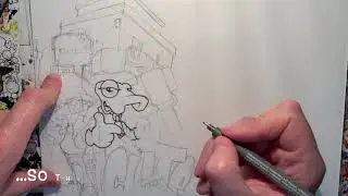 Hip-Hop Vaughn Bode lizards graffiti blackbook sketch in timelapse and real time