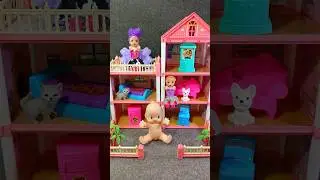 Satisfying Unboxing Cute Pink Barbie Doll House Bed Playset | Dressing Table Toys Review ASMR #asmr