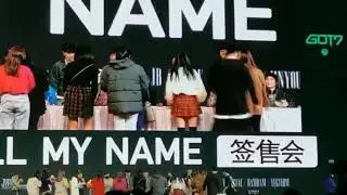 GOT7 QINGDAO FANSIGN A LIL AHGASE CAME TO FANSIGN, LOOK WHAT YOUNGJAE & JB DID !