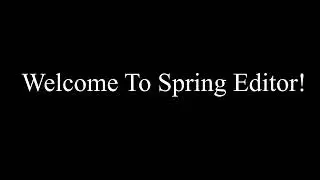 Spring Editor Startup (January 16th 2026)