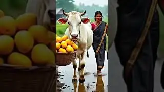Brave Girl Saves a Pregnant Cow👍 #Ai#Shorts#Cow