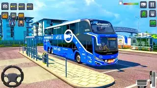 Bus simulator city bus - bus pick and drop offroad - bus offroad driving android gameplay level 2🤪🥹😘