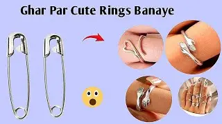 How to make ring at home😍🥰/diy homemade ring with safety pin/diy homemade ring