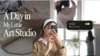 A Day in My Art Home Studio | Slow & Cozy Vlog