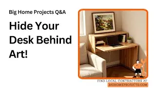 Hidden Art-Panel Sliding Desk With Magnetic Lift Panels