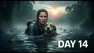 Flooded Jungle Survival &mdash; Elara Protects Her Dog as the Darkness Closes In | Day 14
