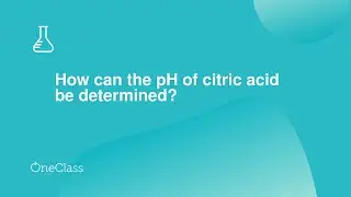 How can the pH of citric acid be determined?