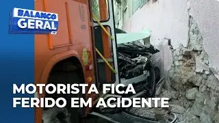 Motorista de aplicativo fica ferido em acidente envolvendo ônibus do transporte coletivo em Curitiba