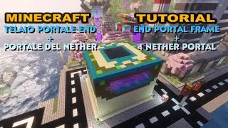 Minecraft Tutorial Gigante Telaio End + portale del Nether aesthetic END PORTAL HUGE + nether portal