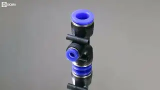 T-type Pneumatic Conversion, 12mm inlet and 6mm outlet