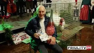 FIERA DI SANTA ELISABETTA A ROMANS D'ISONZO. LA PESATURA DEI TACCHINI GIGANTI