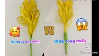 Making paper flowers with long nails || long nails vs short nails.....|| || Sarina&rsquo;s magical world