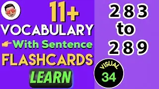 (#34) 11 Plus Vocabulary Flashcards | 11 plus Vocabulary List | 11 plus english vocabulary