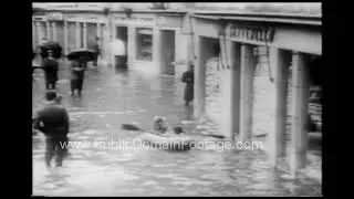 Bad storms Hit Northern Italy and Flood Venice and Portofino 1967