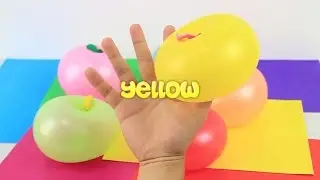 Apple Color Balloons pop Learn Colours Collection TOP Finger Balloon Nursery Rhymes Family Kids Fun